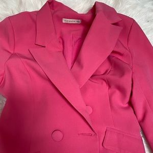 Pink blazer dress